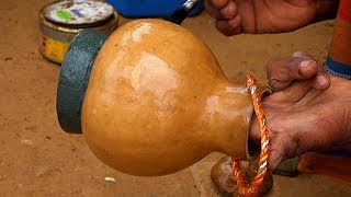 How To Make Water Canteens From Dried Gourds [upl. by Melena]