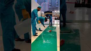 Cleaning the Kaaba cleaning kaaba haram shorts viralvideo [upl. by Ahsekim]