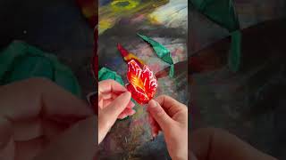 Alcohol Ink and Embossed Foil Leaf Art [upl. by Boccaj647]