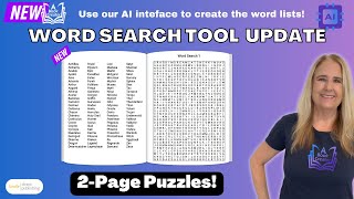 🚨Create Large Print Puzzles with A Book Creator 2Page Word Searches Made Easy🧩 [upl. by Iridis]