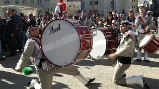 Thousands celebrate Christmas with procession to Bethlehem [upl. by Candis110]