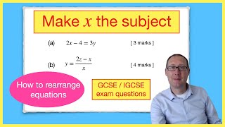 How to make x the subject rearranging equations [upl. by Yleek989]