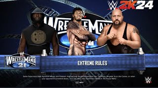 WWE 2K24  Giants Battle Omos vs Giant Gonzalez vs Big Show Triple Threat Match at WrestleMania [upl. by Limaj]