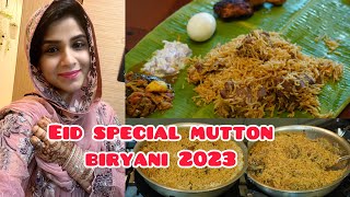 எங்க வீட்டு ரம்ஜான் பிரியாணி 1kg Mutton Biryani for 810 persons  Eid Special Mutton Biryani 2023 [upl. by Ayisan507]