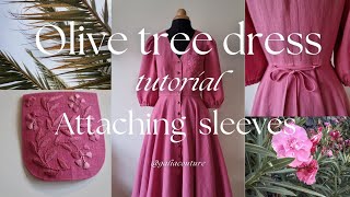 Sewing Olive tree dress Part 4 [upl. by Adnilrem793]