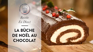 Recette de Noël  la Bûche De Noël au Chocolat [upl. by Sirob]