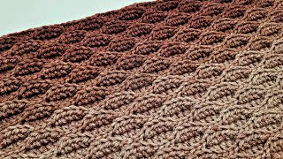 How To Crochet This EASY Stitch For Blankets and Scarfs  Almond Stitch [upl. by Bonne]