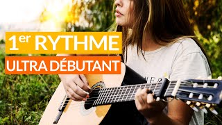 Votre tout PREMIER RYTHME FACILE à la GUITARE tuto débutant [upl. by Adin]