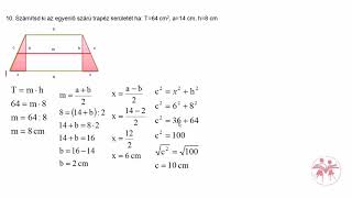 Pitagorasz tételének alkamazása a trapézra [upl. by Aggappera637]