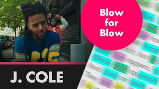 J Cole on Blow for Blow  Lyrics Rhymes Highlighted 489 [upl. by Enilecram834]