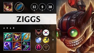 Ziggs ARAM Triple Kill Dominating  KR Grandmaster Patch 1420 [upl. by Chessa]