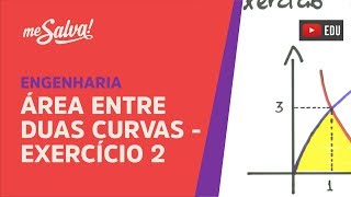 Me Salva INT22  Área entre duas curvas Exercício Resolvido 2 [upl. by Lin]