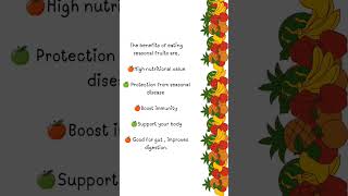 Importance of seasonal fruits 🥝🥳🤩😍shorts shortsfeed viralshort [upl. by Storfer]