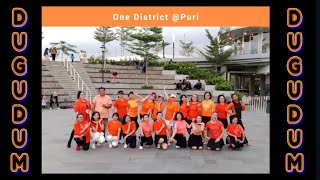 Dugudum Line Dance  Demo by One Distric Puri Metland  Intermediate Level [upl. by Aerahs]