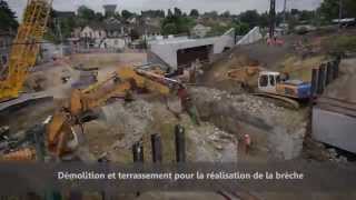 Le chantier délargissement du pont de la gare de Louvres en timelapse vidéo accélérée [upl. by Boylston87]