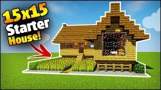 Minecraft 15X15 Starter House Tutorial  How to Build a House in Minecraft [upl. by Pruter]