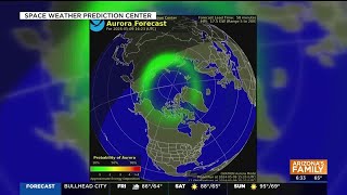 NOAA issues G4 Geomagnetic Storm watch could make aurora borealis visible in Arizona [upl. by Dottie]