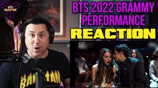 BTS 2022 GRAMMY AWARDS BUTTER PERFORMANCE  REACTION [upl. by Lavinie]