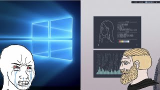 Windows user vs Linux user customizing their desktop [upl. by Anihpled27]