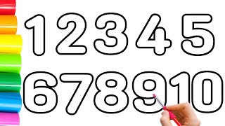 Drawing Basic Numbers For Children [upl. by Annah]