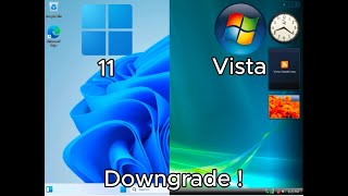 Downgrade Windows 11 to WIndows Vista Timelapse [upl. by Nuawad]