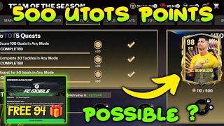 HOW TO GET 500 UTOTS POINTS COMPLETE QUESTS UNLOCK 9899 MILESTONE TOTS IN EA FC FIFA MOBILE 24 [upl. by Atsok]