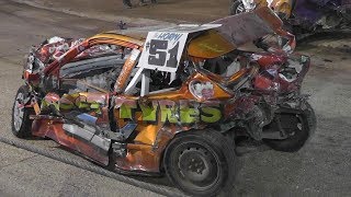 Arlington Domestic Bangers Gold Rush Round 7 amp 1300cc Stockcars  1902018 [upl. by Heymann]