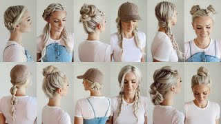 12 Easy GymWorkout HairstylesEveryday [upl. by Oigroig]