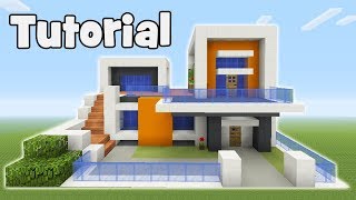 Minecraft Tutorial How To Make A Modern House 6 [upl. by Rockel694]