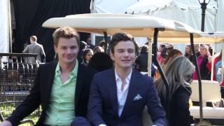 Chris Colfer amp Will Sherrod chill  Fox Upfronts 2013 [upl. by Aikehs]