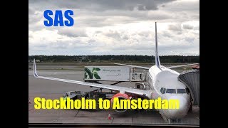 SAS Stockholm to Amsterdam Economy Class [upl. by Millard]