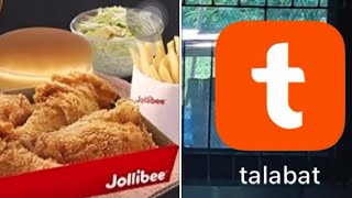 How To Order to Your favorite restaurant online with talabat app jolibee leilaoonline asmr [upl. by Akehsat]