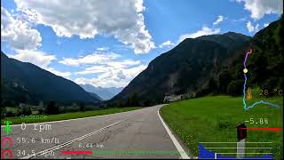 60 minute Indoor Cycling Workout Antholz Valley Italy with Speed Display 4K Video [upl. by Bac191]