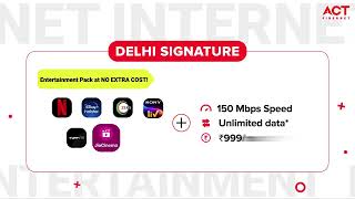 ACT Fibernet  Delhis Ultimate Broadband Plan [upl. by Ellennod879]