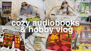 listening to cozy audiobooks while completing hobbies 🎧🍂  coloring puzzle amp crocheting [upl. by Jorry139]