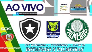 BOTAFOGO X PALMEIRAS  BRASILEIRÃO BETANO 2024  17ª RODADA  AO VIVO Simulação no eFOOTBALL [upl. by Crystal]