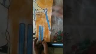 Mahendra Singh Dhoni drawing art drawing sketch video painting video viral [upl. by Odraccir526]