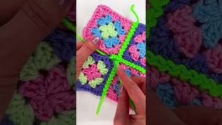 Joining granny square crochet [upl. by Deeyn224]