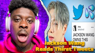 Jackson Wang Reads Thirst Tweets 🤣REACTION [upl. by Auqinat]