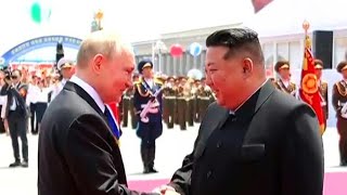 Putin assina acordo de defesa mútua com Coreia do Norte  AFP [upl. by Nnylarac]