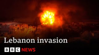 Israel warns Lebanon of “destruction like Gaza” as it sends in thousands more troops  BBC News [upl. by Nicki250]