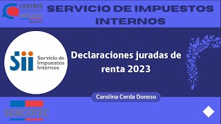 Declaraciones juradas de renta 2023 [upl. by Rollie]