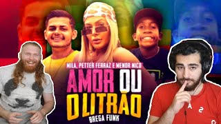 Amor ou o Litrão Brega Funk KondZilla  Reaction  Mila Menor Nico e Petter Ferraz [upl. by Hallvard]