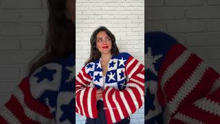 Crochet USA Cardigan 🇺🇸✨  Free Crochet Tutorial [upl. by Tterab176]