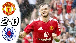 Manchester United vs Rangers 20 All Goals amp Highlights  2024 [upl. by Ennovyhs]