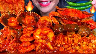 ASMR SPICY SEAFOOD BOIL makanan laut pedas 먹방 MUKBANG MASSIVE Eating Sounds [upl. by Eniamrej]