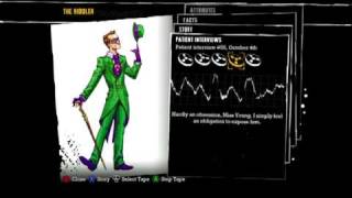 Batman Arkham Asylum  Patient Interview Tapes  The Riddler [upl. by Ahsinehs]