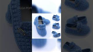 VERY EASY crochet baby boy booties  shoes  loafers  slippers [upl. by Braden653]