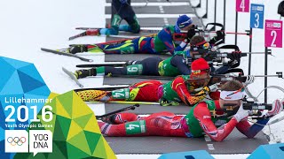 Biathlon Single Mixed Relay  Meng amp Zhu CHN win gold  ​Lillehammer 2016 ​Youth Olympic Games​ [upl. by Auqenahc20]