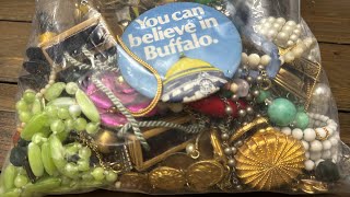 Estate Sale Jewelry Bag Unbagging [upl. by Erdreid]